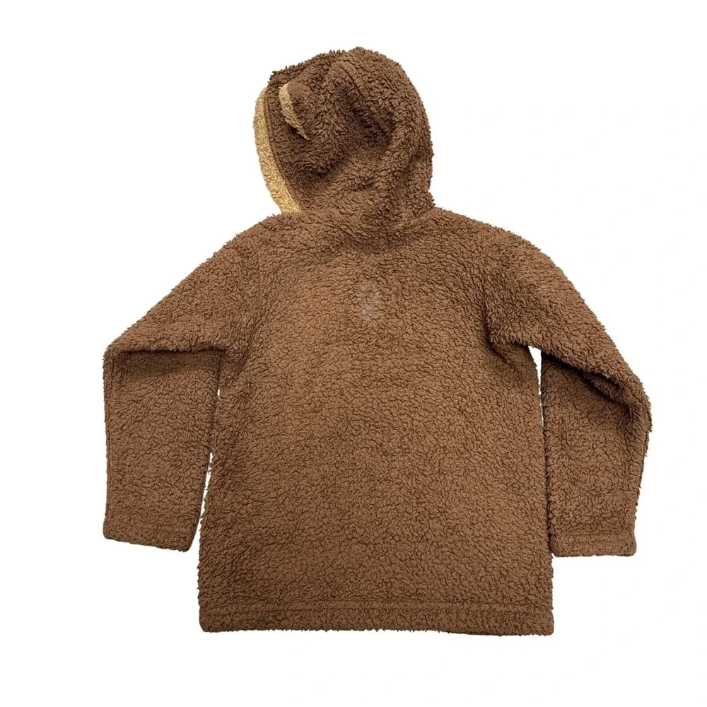 Patagonia Furry Friends Hooded Fleece Jacket Kids 4T Brown Bear Ears Cozy Warm